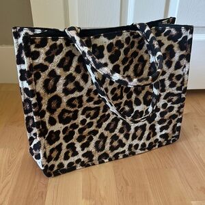 New H&M Leopard Print Tote Bag